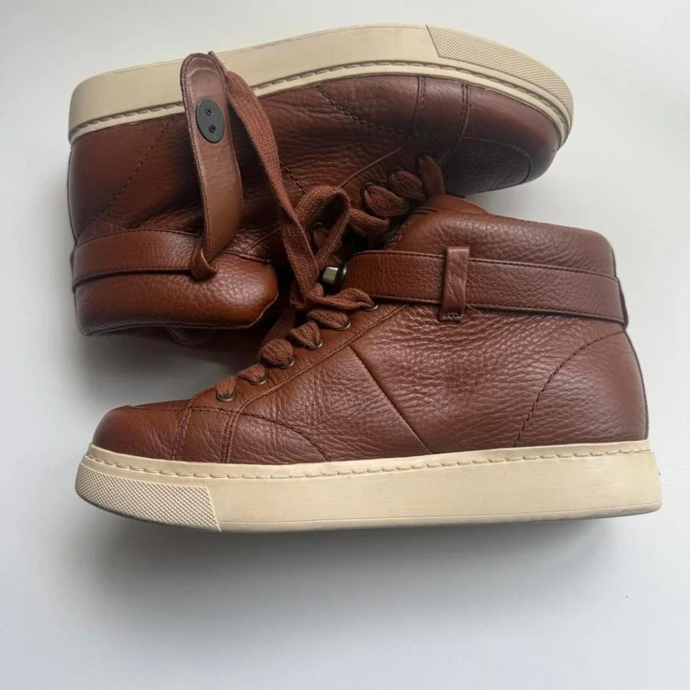 Coach Ryder Brown Leather Sneakers Size US 5.5